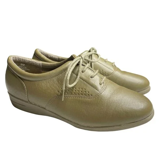 Dr Scholls Double Air Pillo Advanced Comfort Women’s Work Shoes Taupe Leather 9M - Picture 2 of 12